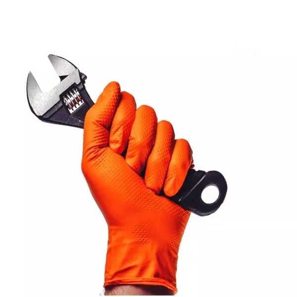 Дебели и плътни АВТОСЕРВИЗНИ нитрилни ръкавици ДИАМАНТЕНА ТЕКСТУРА