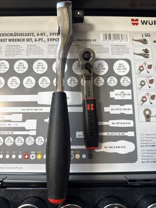 Wurth Zebra гедоре 59 части  1/4 1/2 Промоция !