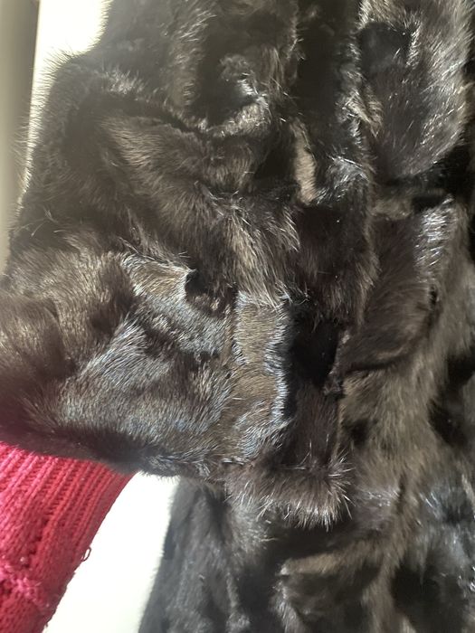 Шуба из кусочков норки