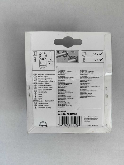 Spirella MANOR. - Perdea duș anti mucegai. Inele GARDINIA. IKEA.
