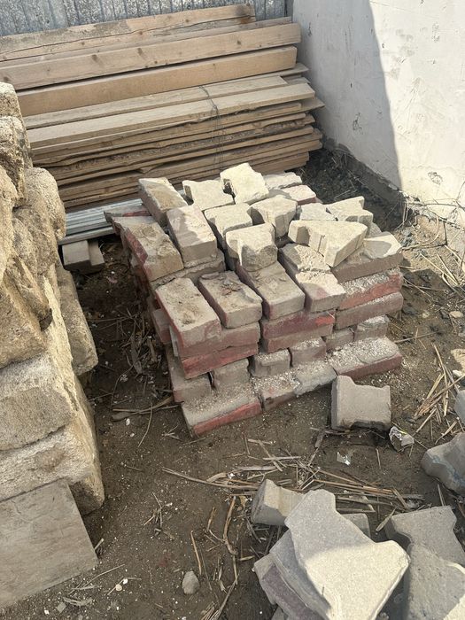 Ракуш кызыл тас брусчатка отход