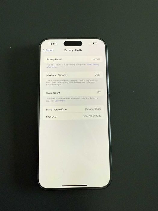 iPhone 15 Pro Max 256 GB Black Titanium с Гаранция и 96% Батерия