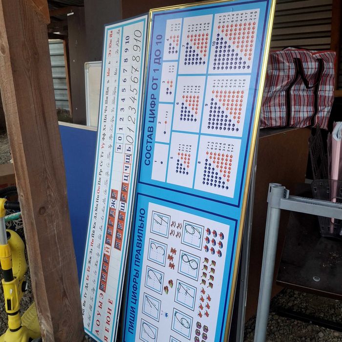 Инвентарь, доски, вывески  для учебных классов