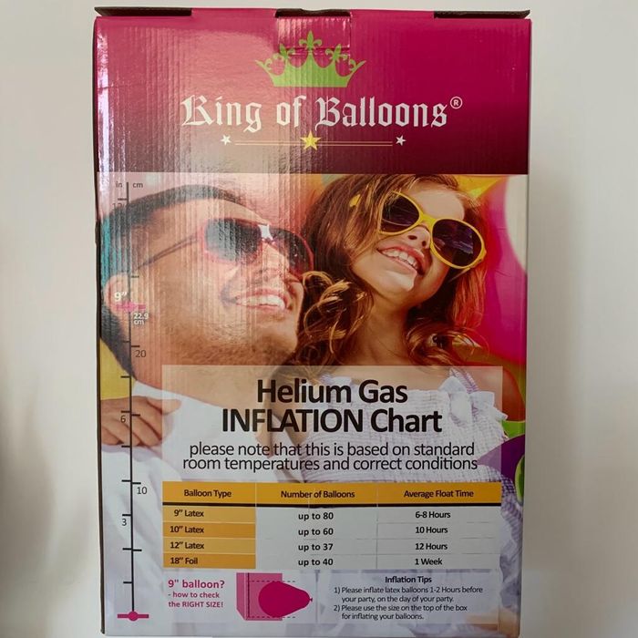 Butelie cu heliu pentru 80 baloane