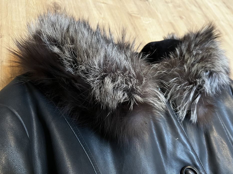 Женская кожаная дубленка 52 р