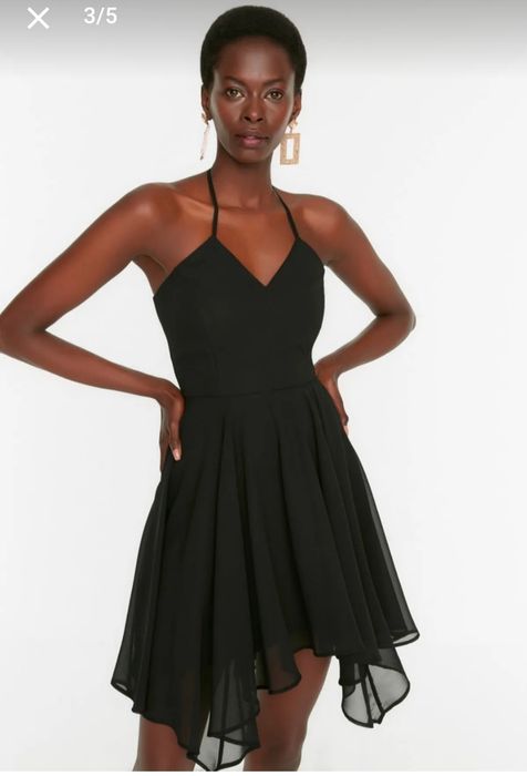 Rochie de sifon neagra, marimea S 36