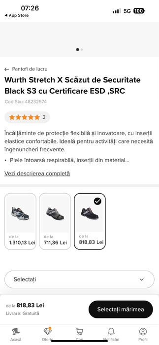 Bocanci lucru Wurth s3 marime 43