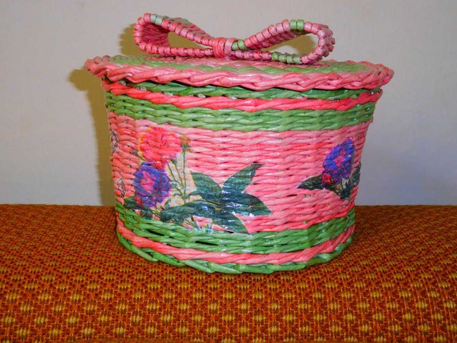 Плетенные корзины, кашпо, короба