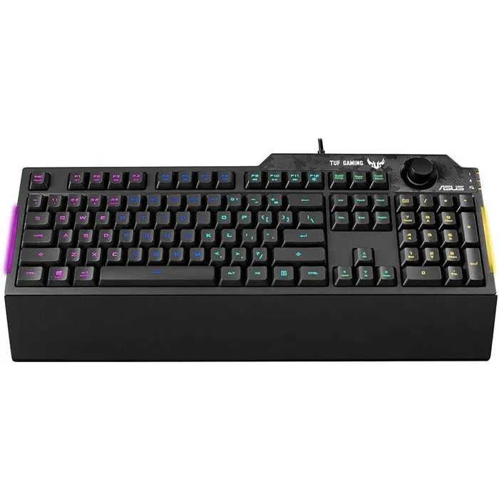 Tastatura Gaming Asus Tuf Gaming K1 RGB Led USB cu fir noua 90MP01X0-BKUA00 garantie sigilata