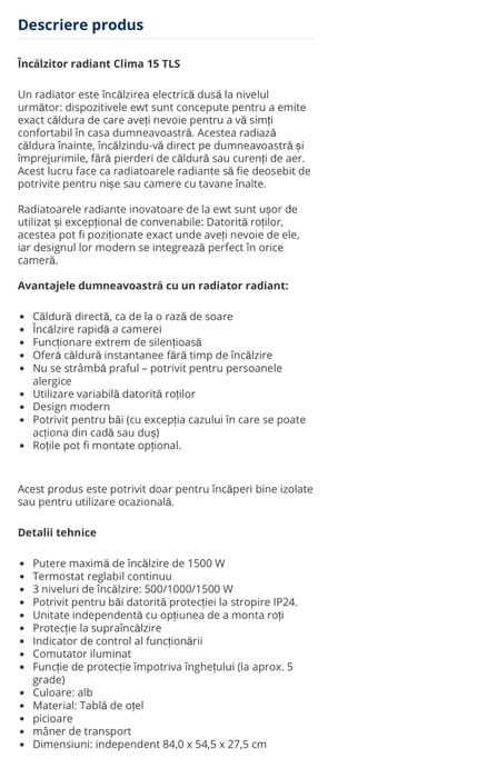 Incalzitor electric pentru casă