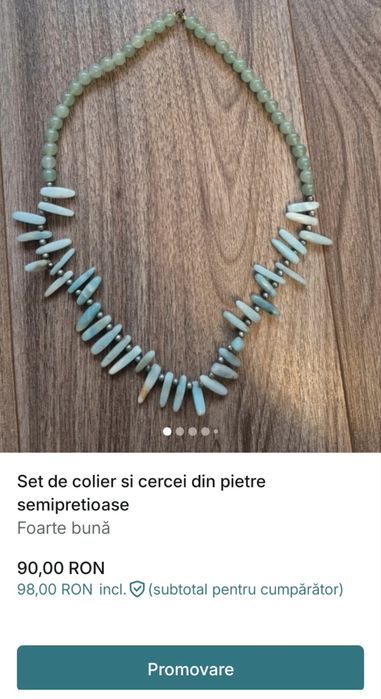 Seturi de bijuterii din pietre semipretioase