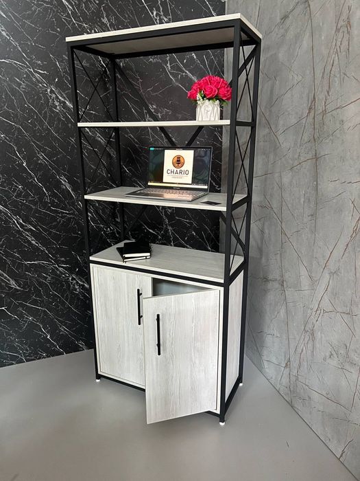 Loft uslubida kitob javon