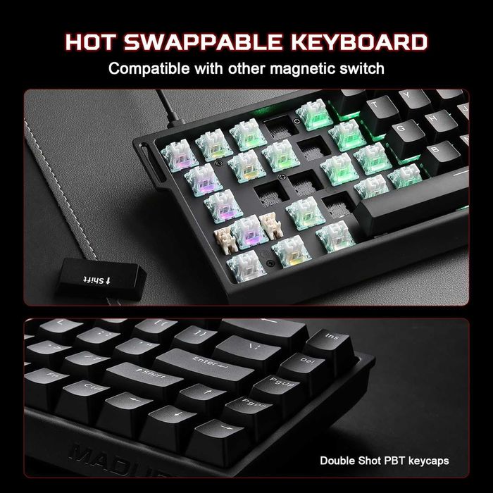 Магнитна клавиатура Hyekit MAD 68 HE Rapid Trigger 8000Hz Hall Effect