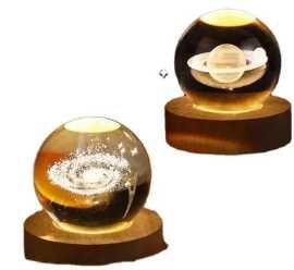 Lampa de veghe-glob de cristal.Design sistem solar!