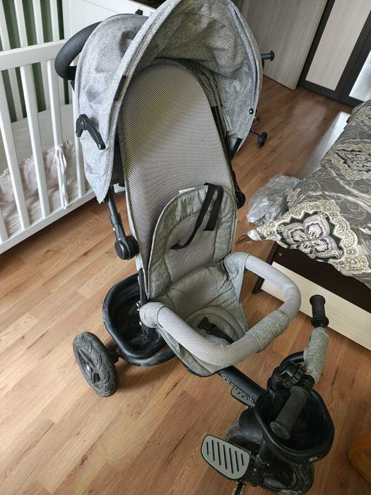 Детска триколка Kinderkraft SPINSTEP - сива