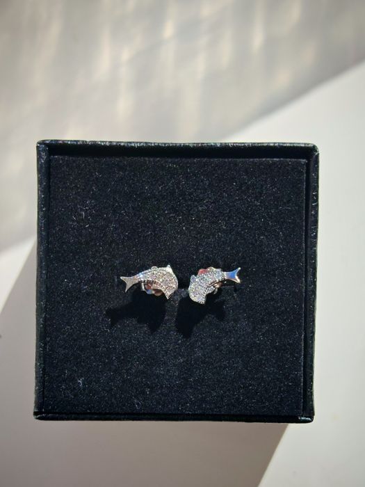 Cercei delfin argint 925