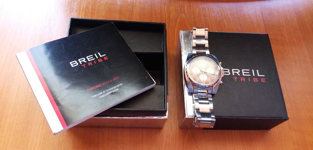 Ceas cronograf cu cuart vintage Breil Tribe TV0103, otel inoxidabil