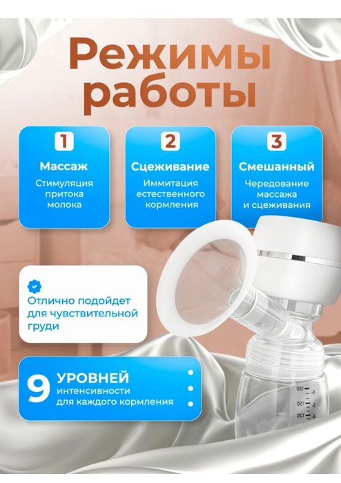 Электрический молокоотсос с функцией массажа