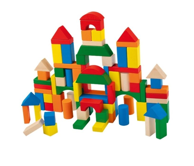 Конструктор дървени блокчета различни модели