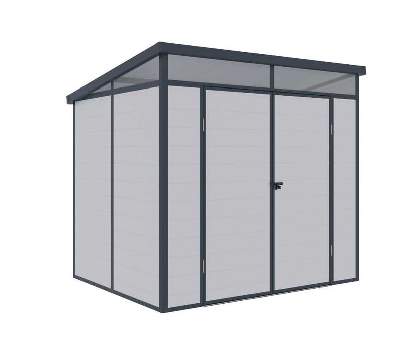 Casuta / magazie de gradina 238x191x215 cm, cu baza metalica