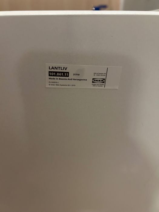 Стойка за цветя - IKEA LANTLIV - бяла поставка за саксия