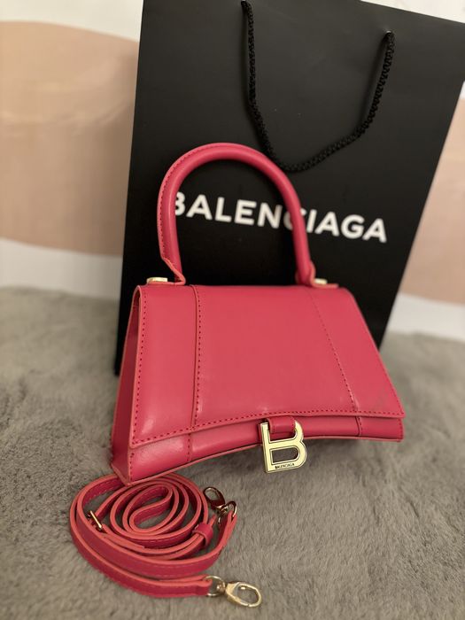 Geantă/Poșeta Balenciaga Hourglass Pink 23x15x8cm