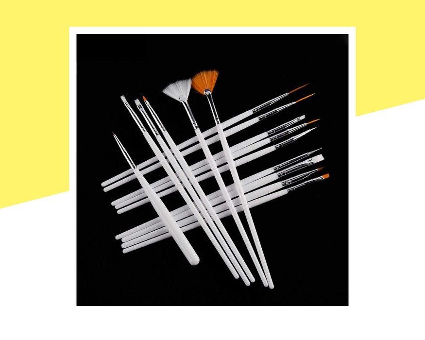 Kомплект 15 четки за маникюр, декорации