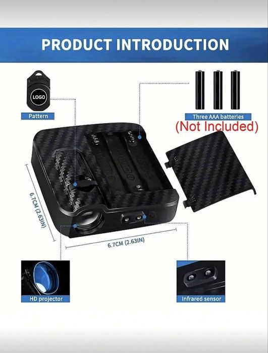 2 buc proiector wireless pentru usa auto