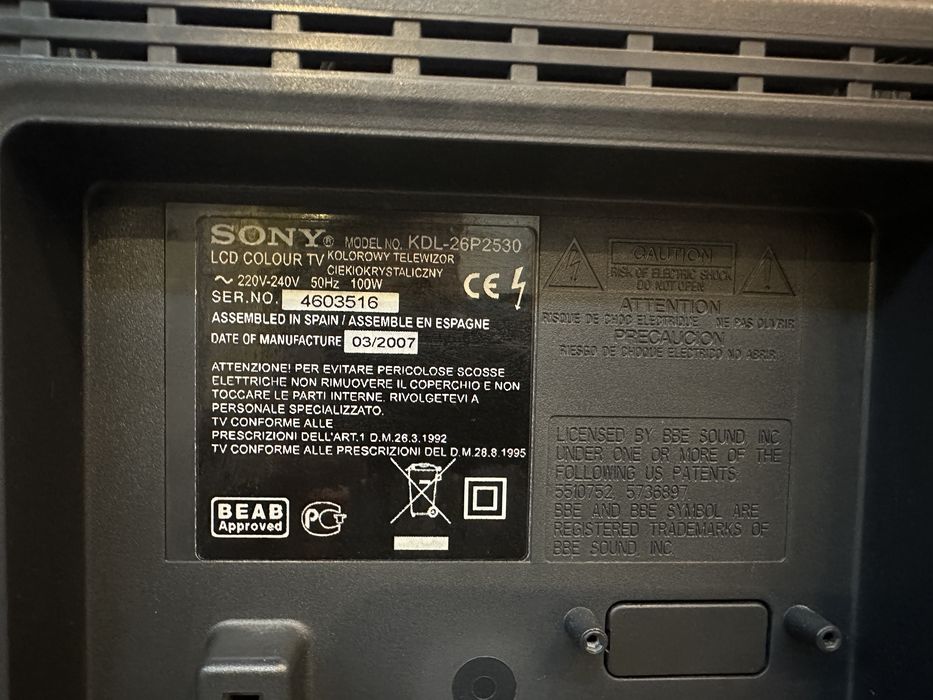 Sony Bravia KDL 26