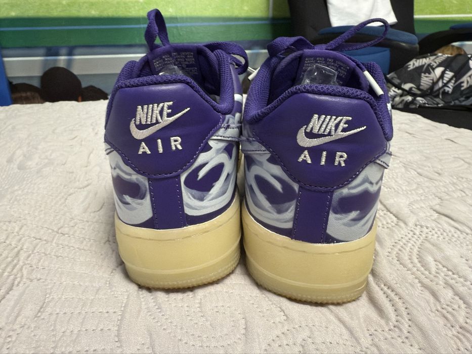 Air force 1 purple skeleton