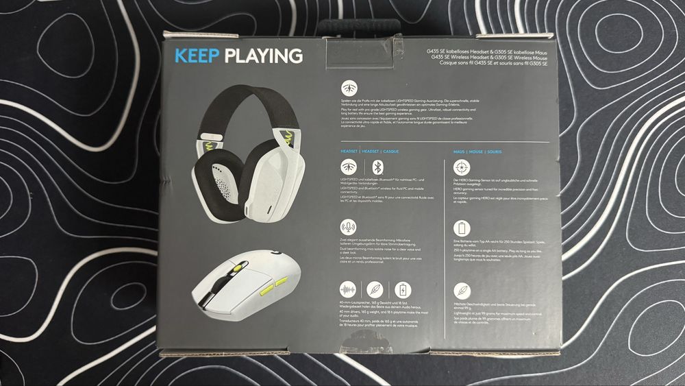 Set Logitech G435 + G305 White/Lime - Special Edition - Full Box