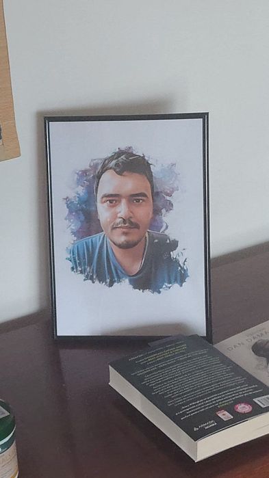 Portret personalizat în ramă metalică a4