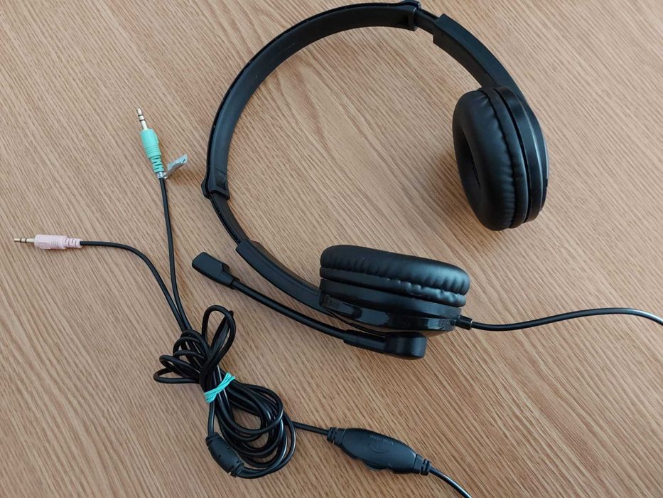 Casti pentru calculator PC cu microfon si potentiometru pentru volum