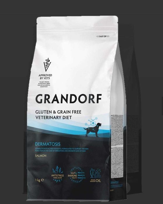 Grandorf Dermatosis Salmon, Сухой корм для собак при дерматозах, 1 кг