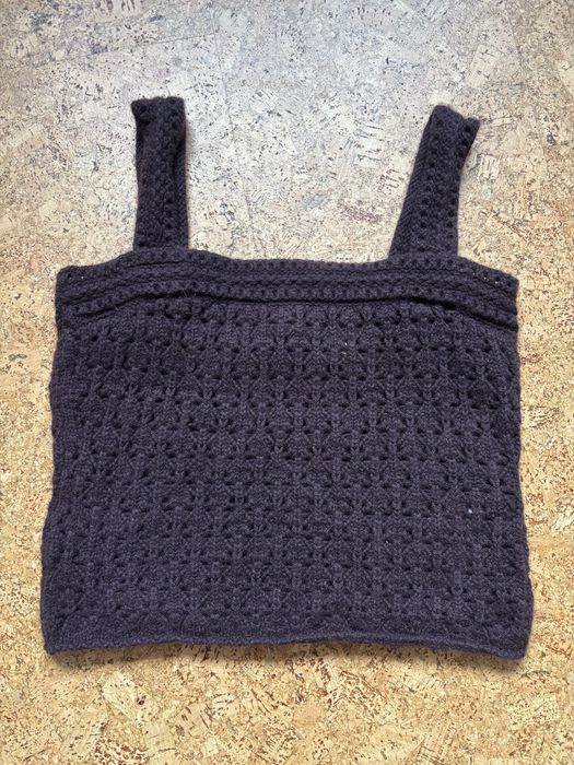 Top crosetat din lana si casmir