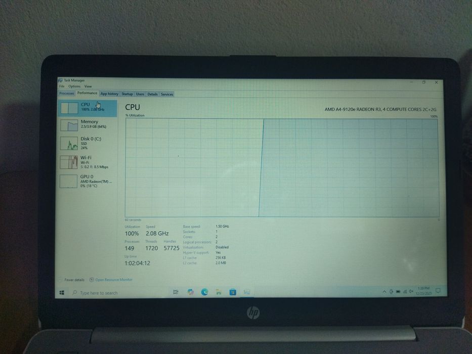 HP Stream 14 cu procesor Intel Celeron N4120.