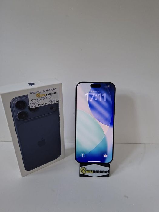 Telefon mobil Apple iPhone 17 Pro Max, 256GB, 5G, Deep Blue -P-