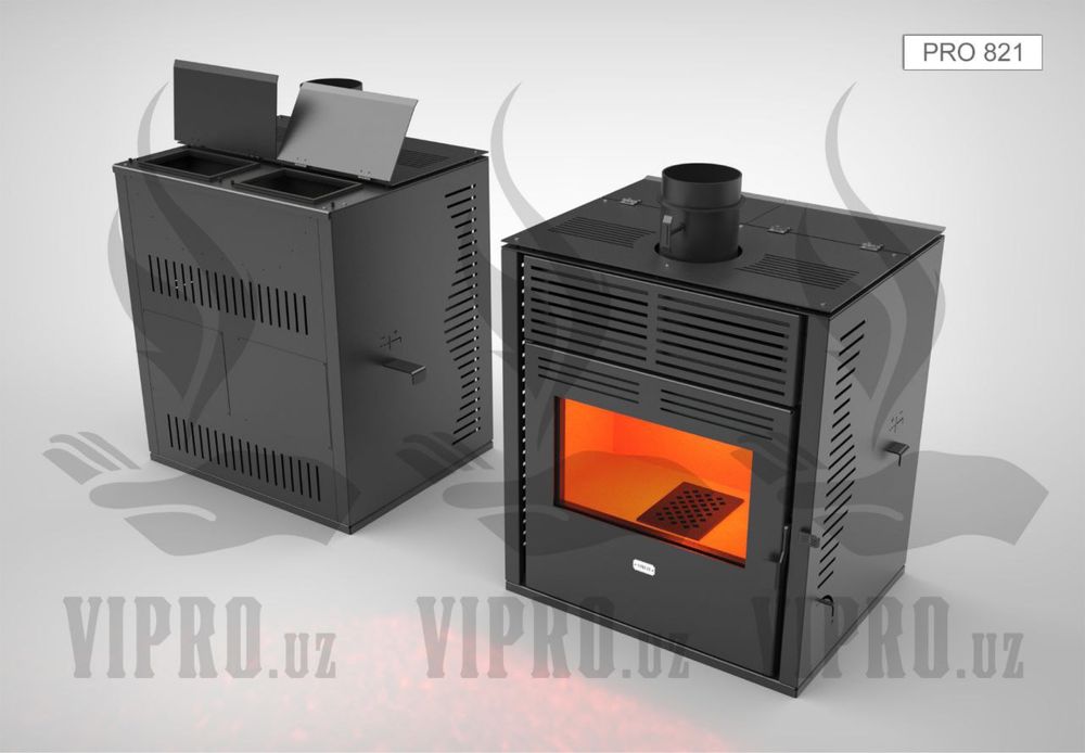 Печь для обогрева “PRO-820” на пеллетах,камин,печь,котёл,обогреватель