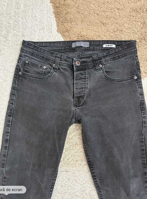 Blugi Bărbați Denim Man Slim Fit Gri Inchis / Negru Mărimea S - EUR38 -