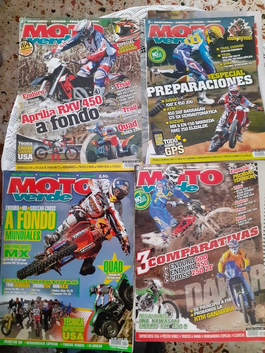 Lot de 7 reviste vintage Moto verde,Spania