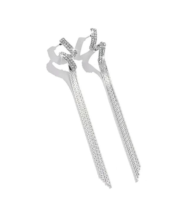 Серебряные 925 проба, серьги-кисточки