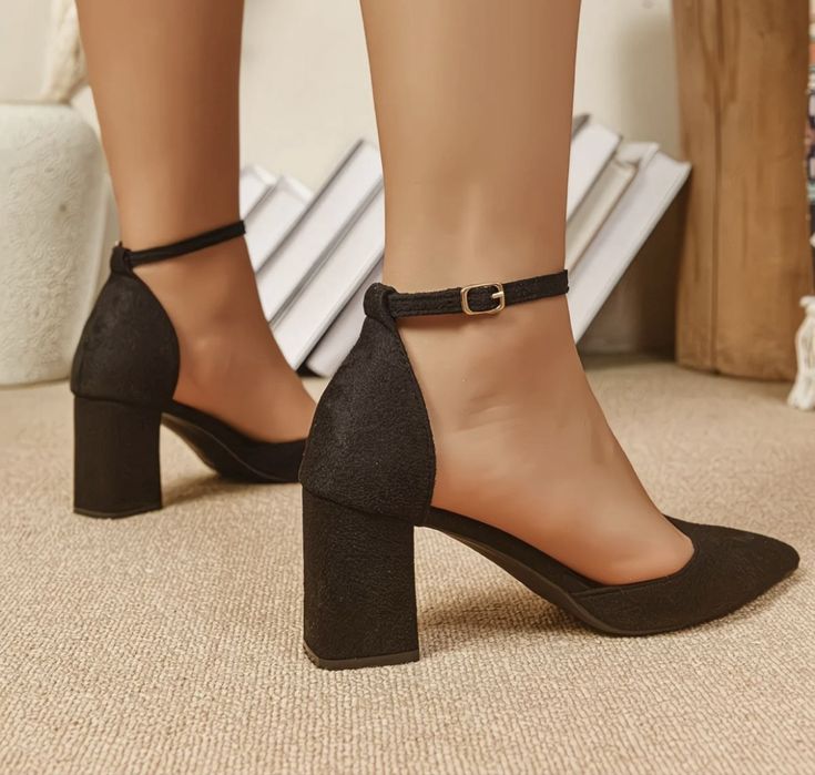 Черный Каблук туфли
