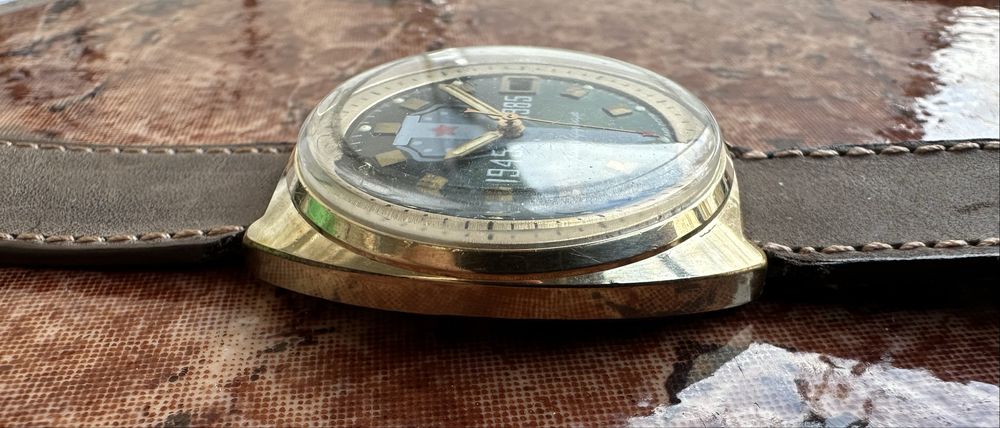 Сьветски механичен  позлатен часовник командирские заказ МО СССР