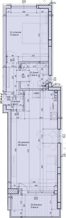 Продава се Двустаен апартамент в Пловдив, Остромила - 74 кв.м за 740 €/кв.м - Снимка #1