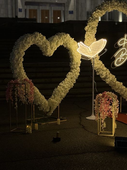 Оформление, день рождения с сердечкой