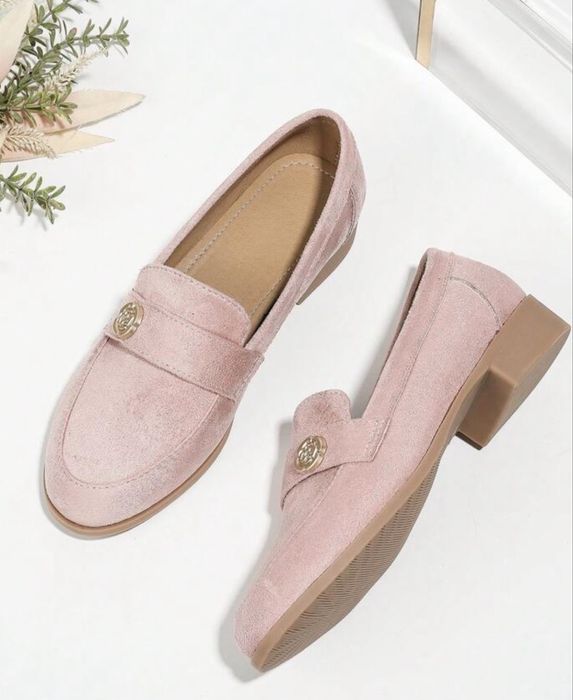 Дамско есенни мокасини бебешко розово