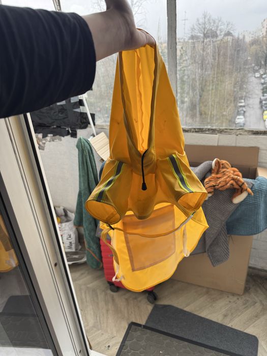 Pelerină de ploaie pentru căței, galben - haina/hainuta ptr caine