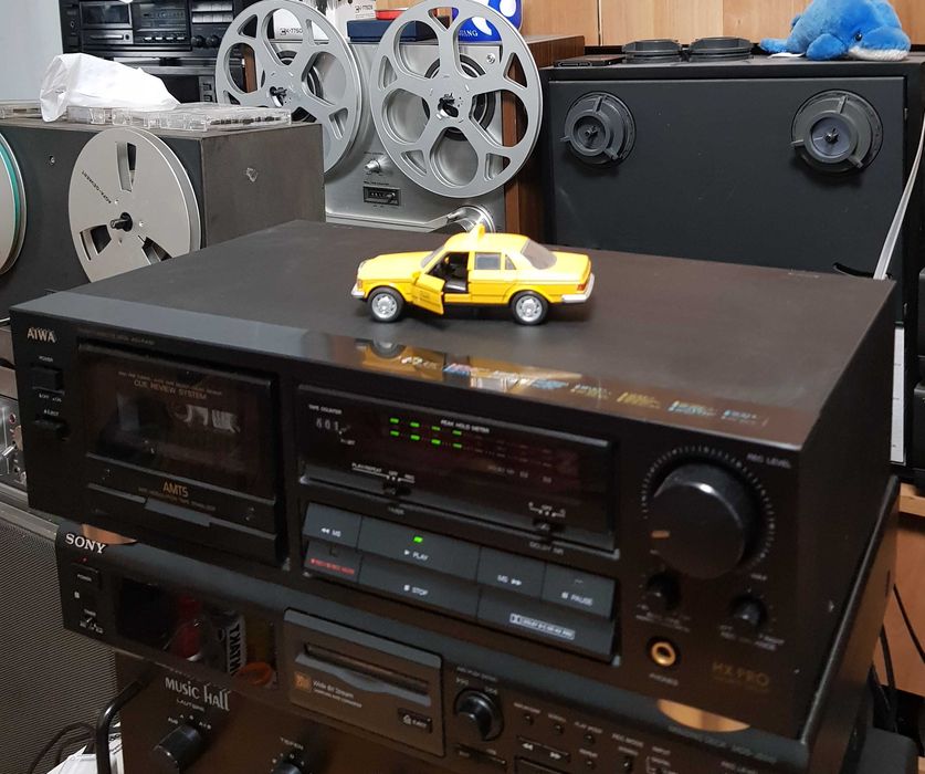 Casetofon Deck Stereo Vintage AIWA AD F410 BLACK (Made in Japan)