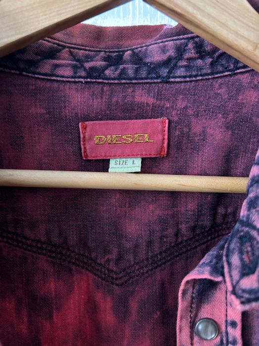 Diesel оригинална мъжка риза L / acid wash / premium модел