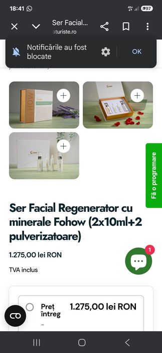 Ser regenerant Fohow pt fata